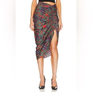 Veronica Beard - Ari skirt in flame red multi
